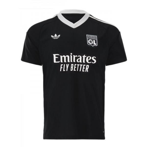 Lyon troisième maillot de gardien de but uniforme de football adulte hommes noir vêtements de sport kit de football haut chemise 2024-2025